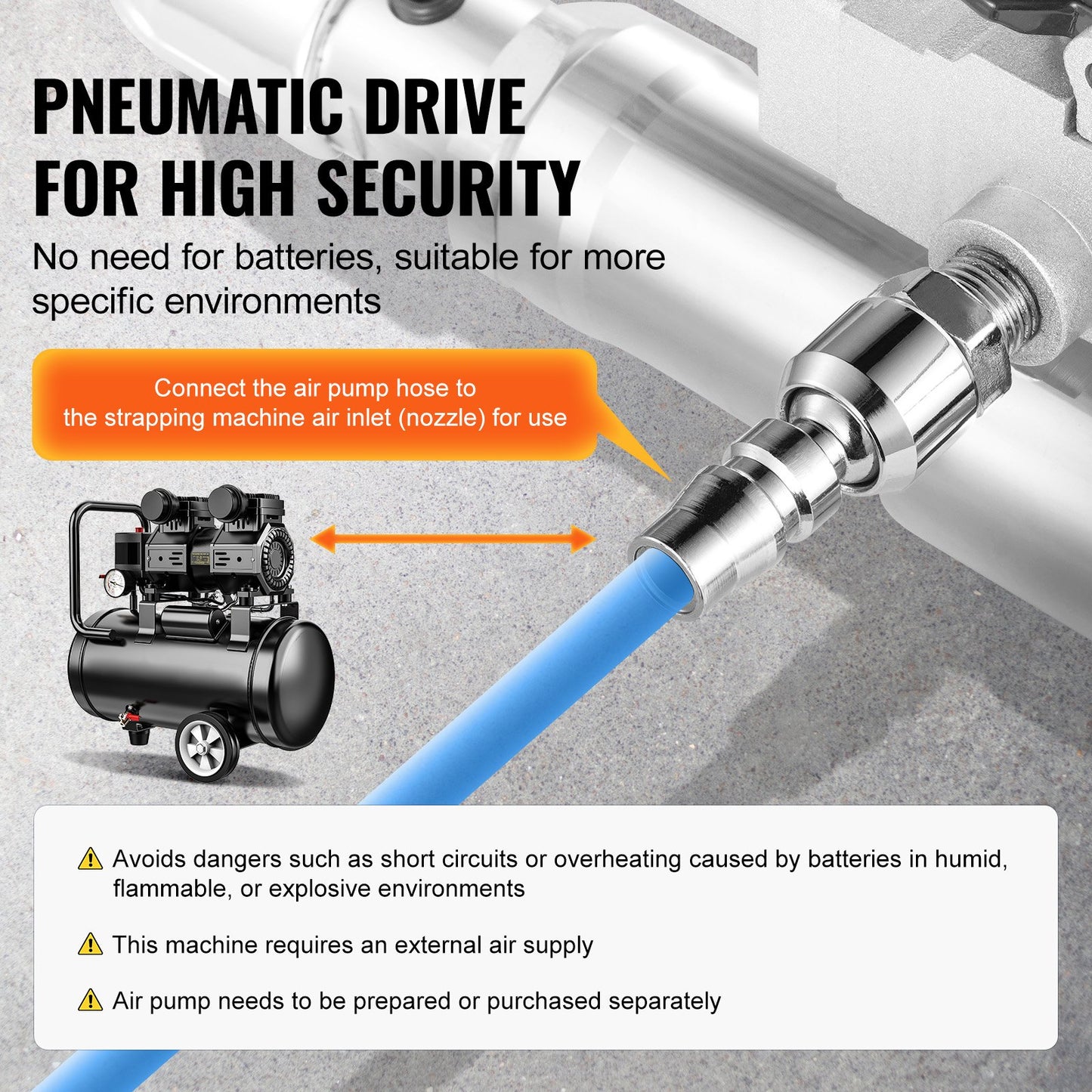 Pneumatisk bandningsverktyg Handhållen bandningsmaskin för 1/2"-3/4" PP/PET