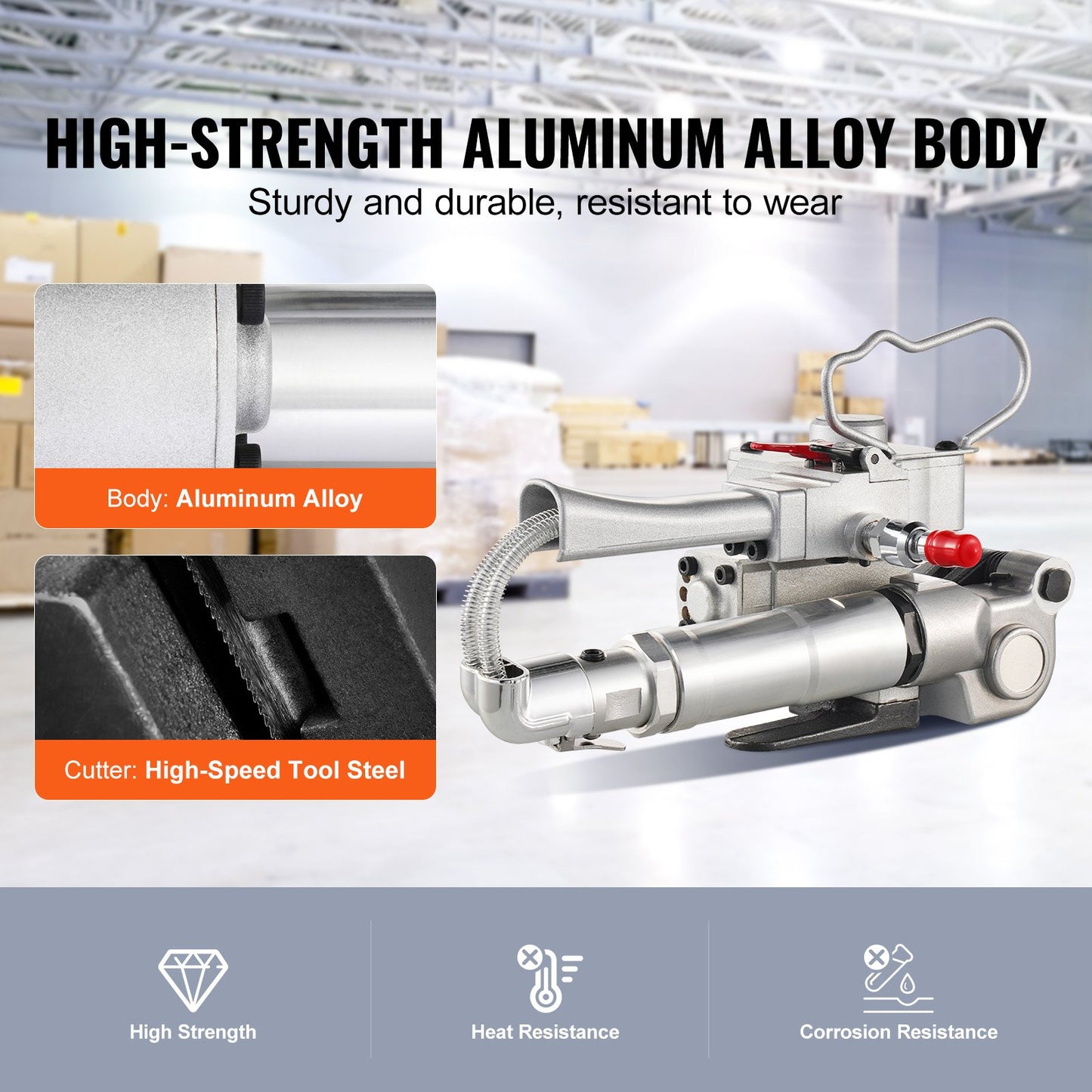 Pneumatiskt bandningsverktyg Handhållen bandningsmaskin för 3/4"-1" PET-band