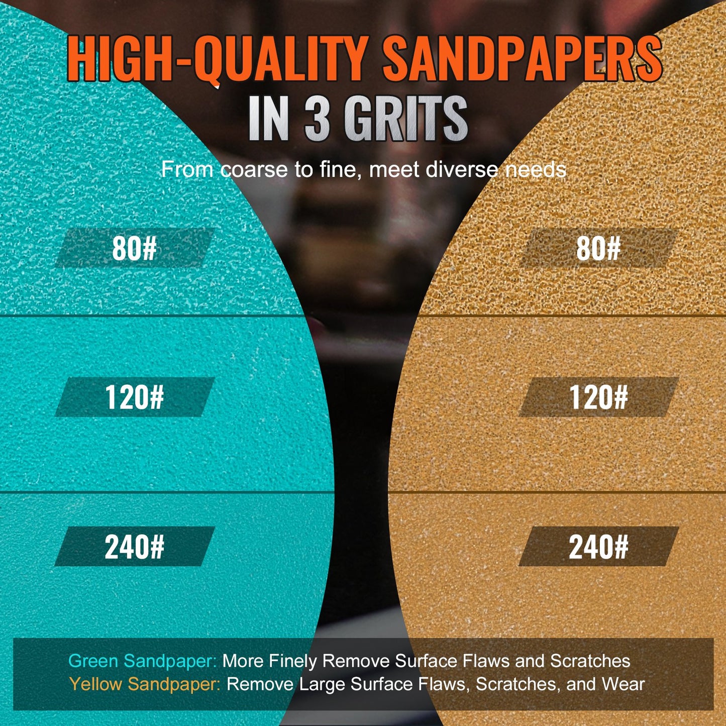 1/2/3 Inch Random Orbital Air Sander, High-Speed 15000RPM Mini Pneumatic Sander for Auto Body Work, 58PCS Air Powered Sander Kit with Sandpapers, Wool Pad, Wavy Sponges