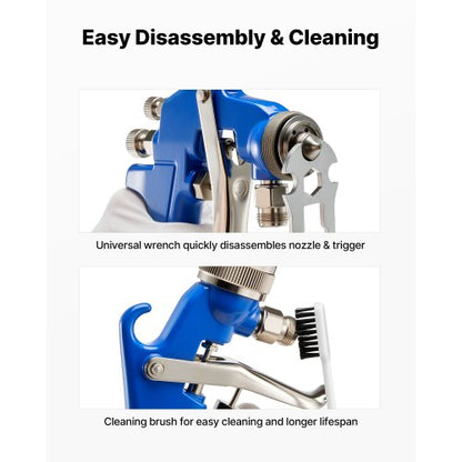 sifonmatningssprutpistol, högförstoftande luftsprutpistol för färg, 1000cc bilfärgspruta med 1,8 mm munstycke, justerbar flödeshastighet och luftvolym för bil, möbler, väggar, husmålning |  EU
