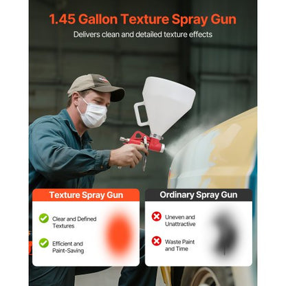 luftsprutpistol för texturering, 4,5 l luftsprutpistol, professionell gipsspruta med texturering och 3 munstycken (3,5 mm, 6 mm, 8 mm) för popcorn, knockdown och apelsinskalstexturer |  EU