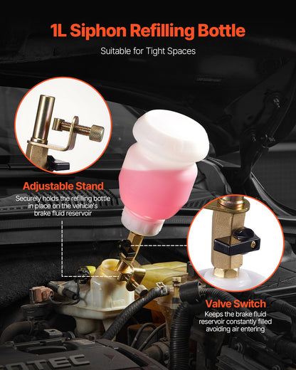 3L Bremsflüssigkeits-Entlüftungsset mit 13 Schlauchanschlüssen