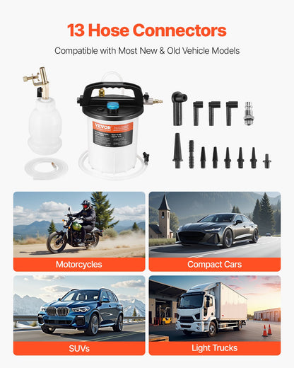 3L Bremsflüssigkeits-Entlüftungsset mit 13 Schlauchanschlüssen