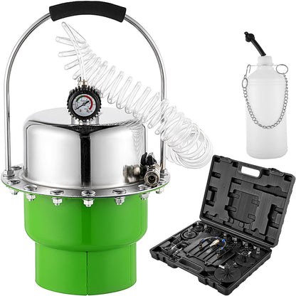 Pneumatisk lufttrycksavluftare, bromstryckavluftningsverktyg Portabel broms- och kopplingsavluftningsventilsystemsats Garageverkstadsmekanik Bromsolja och vätskeavluftningsverktyg