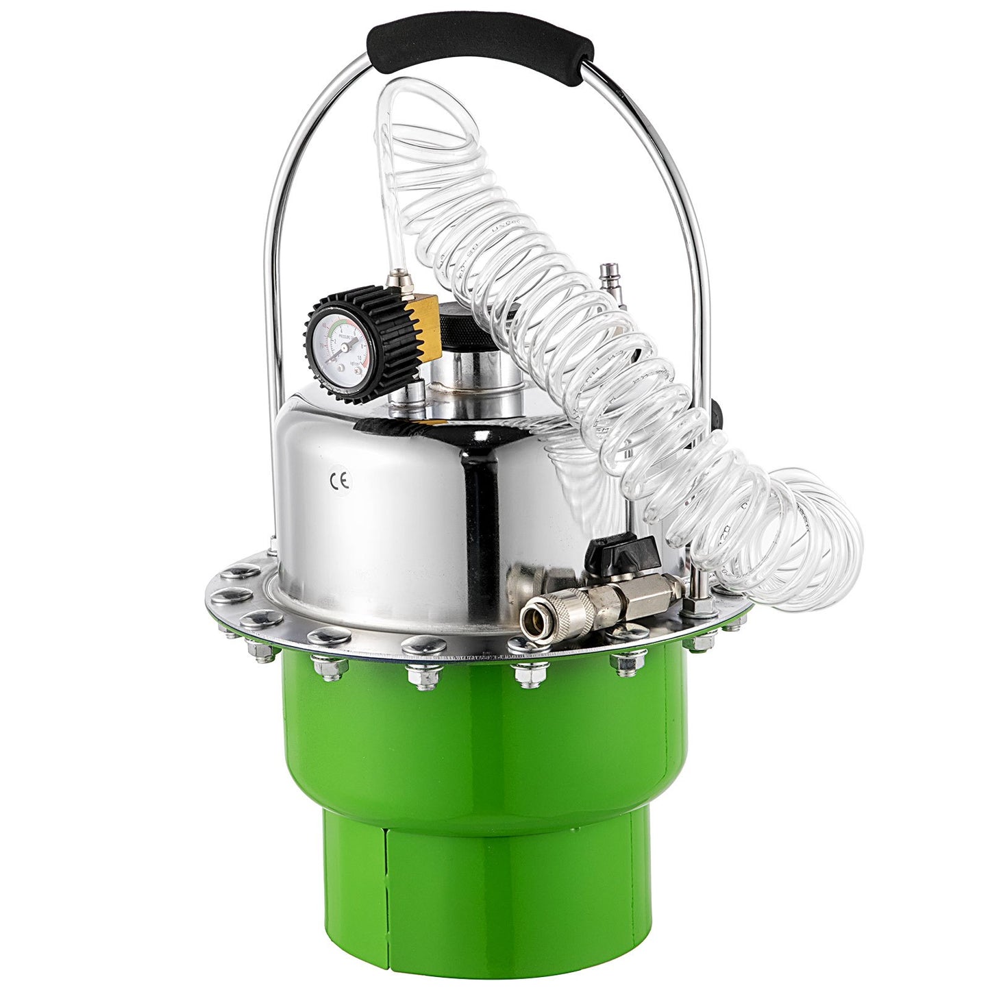 Pneumatisk lufttrycksavluftare, bromstryckavluftningsverktyg Portabel broms- och kopplingsavluftningsventilsystemsats Garageverkstadsmekanik Bromsolja och vätskeavluftningsverktyg