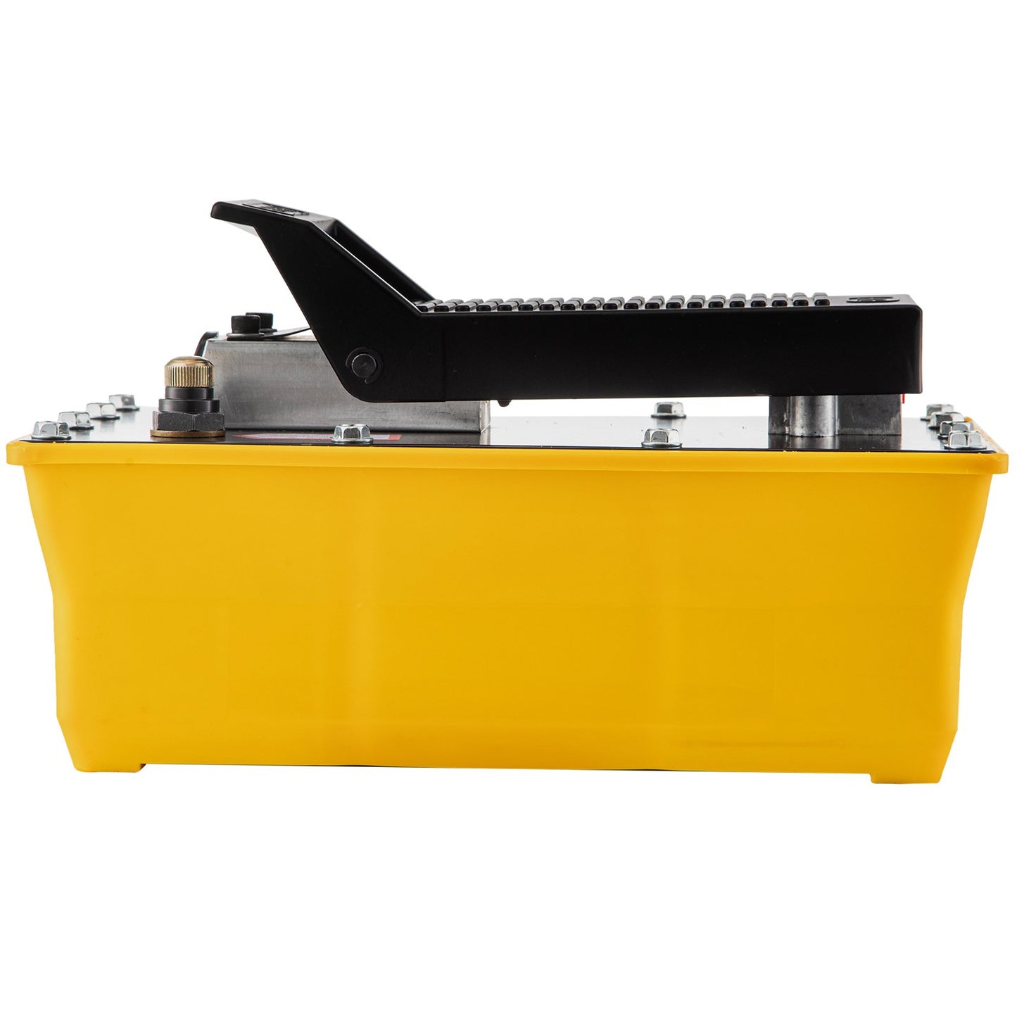 Lufthydraulikpumpe, 10.000 PSI hydraulische Fußpumpe, 1/2-Gallonen-Reservoir, fußbetriebene Luft-/Hydraulikpumpe, mit Schlauch und Spritzpistole für die Takelage schwerer Maschinen, Autoreparatur, Karosserierahmenmaschinen