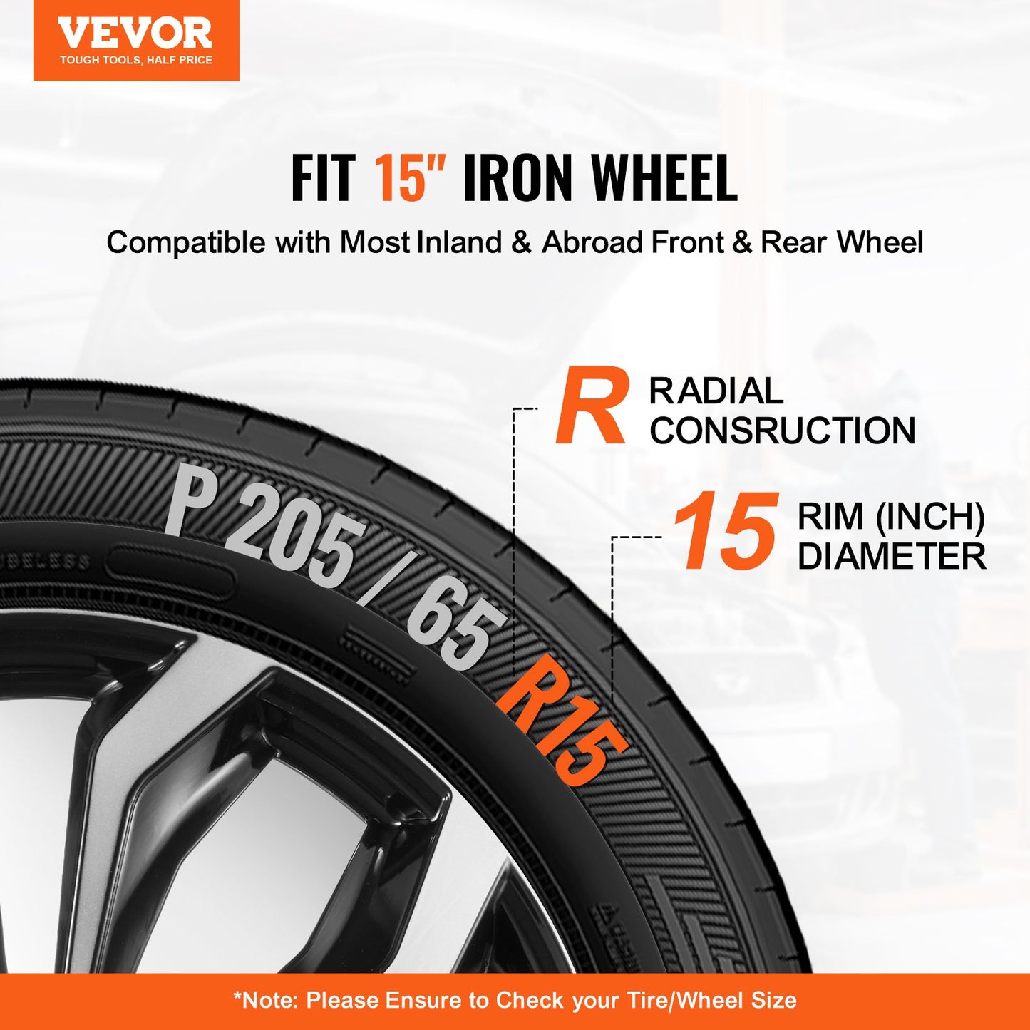 15" Felgenschutz Radkappen 4er Set robuste Radkappen für jedes Wetter