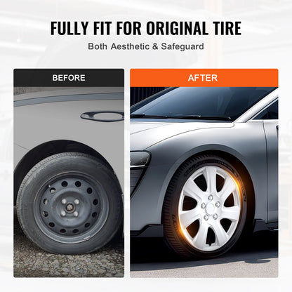 16" hjulfälgskydd navkapslar Set med 4 robusta navkapslar för alla väder