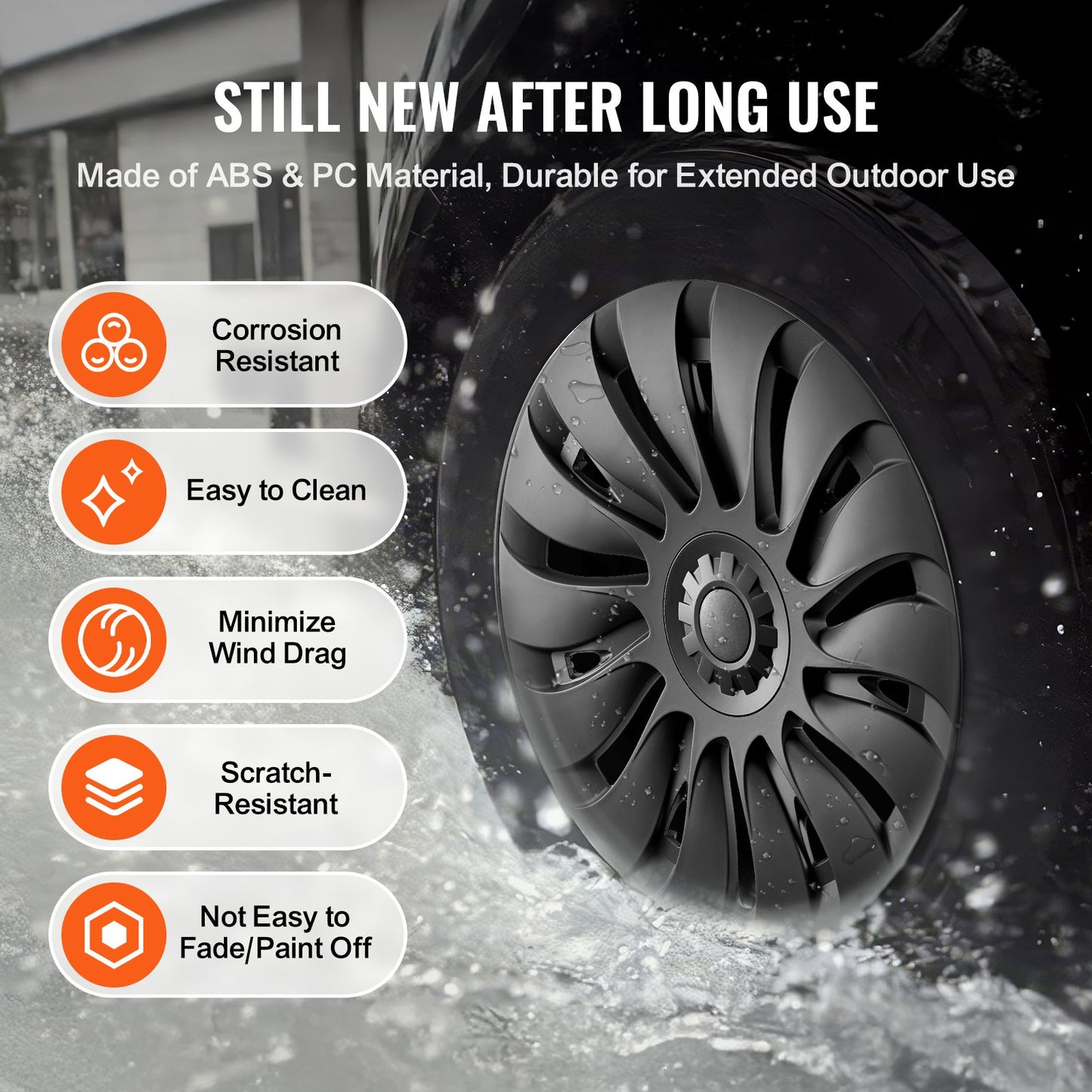 19" hjulfälgskydd för 2021-2023 modell Y navkapsel med ventilmunstyckeshål