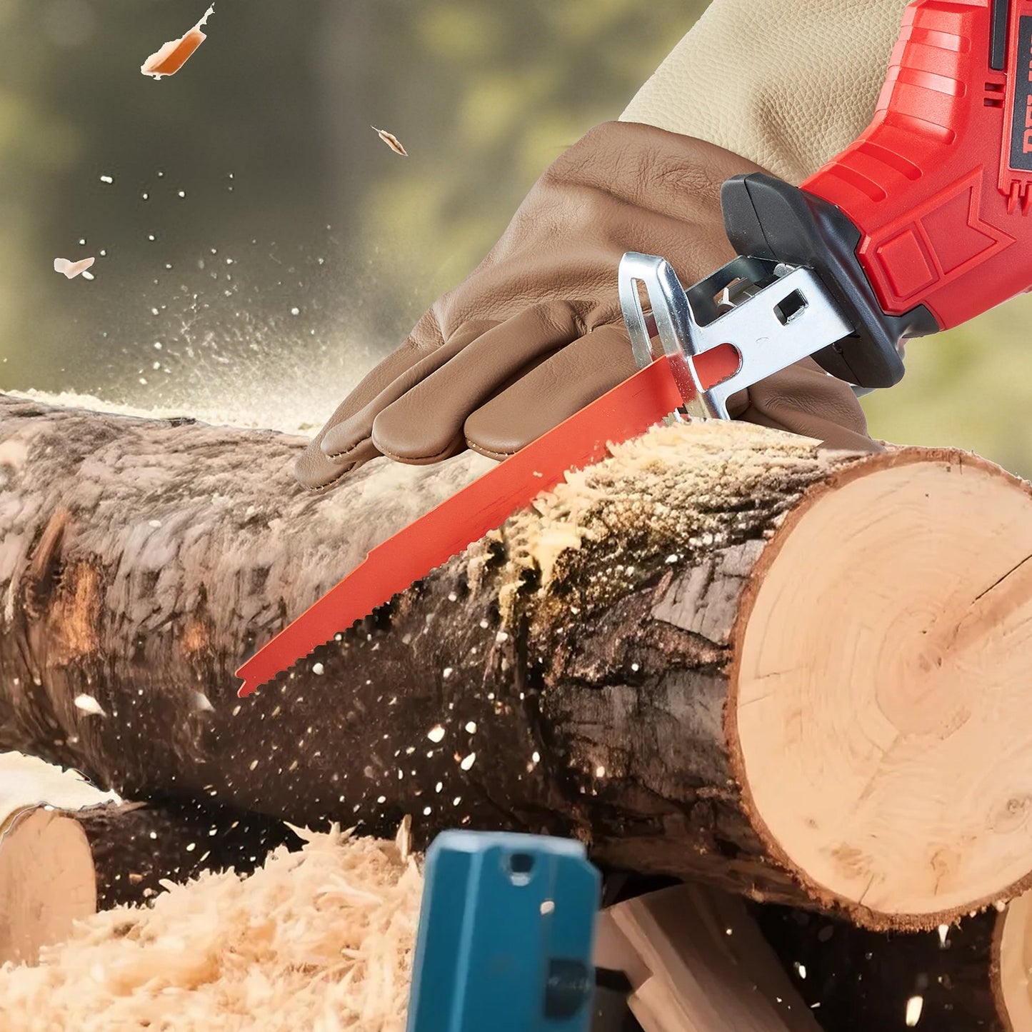 Reciprocating Saw Blades, 25 Pack, 6/12 TPI Bi-Metal Reciprocating Saw Blade Set with Universal Shank, Sharp Teeth for Fast and Smooth Cuts, for Wood and Nail-Embedded Wood Demolition, Orange