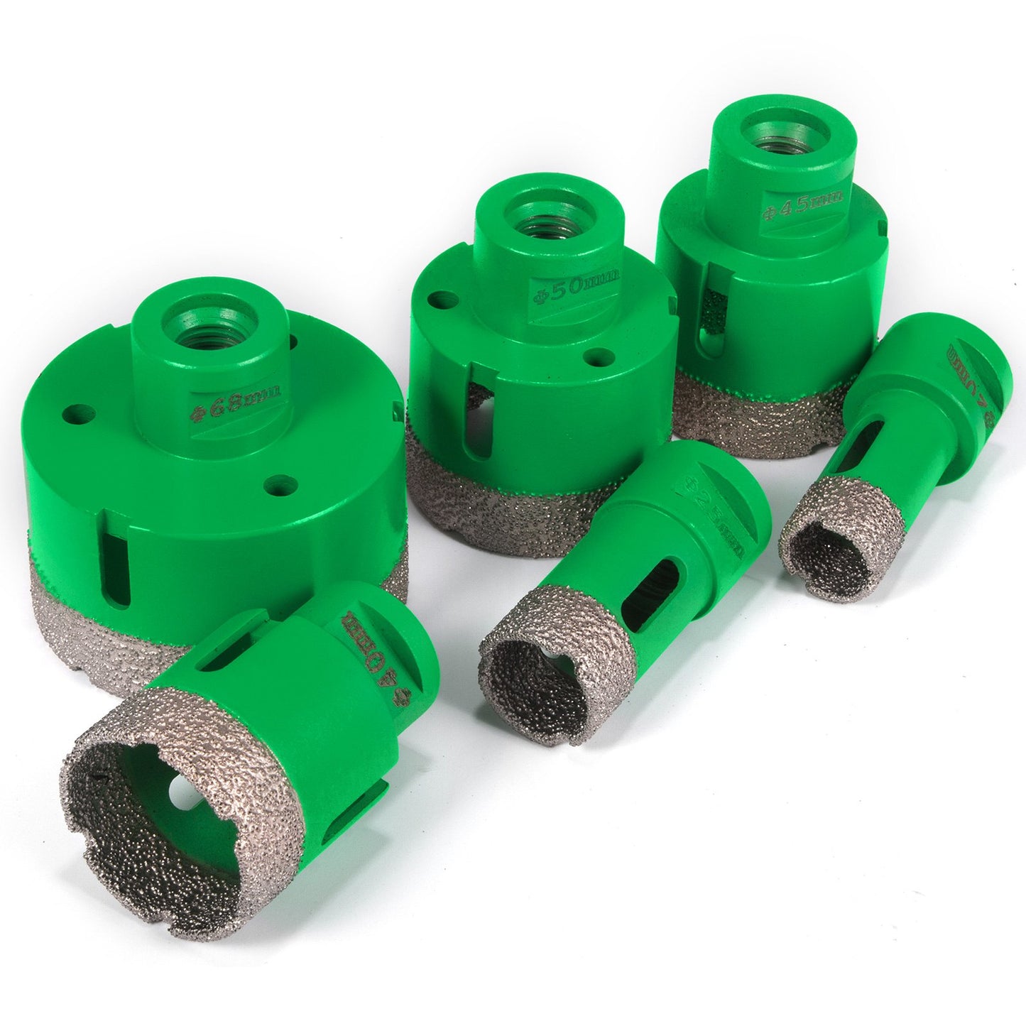 6PCS Diamond Hole Saw Set 20/25/40/45/50/68 mm Diamond Hole Saw Set, M14 Thread Portable Stoneware High Precision Hole Saw Cutter Drill Bits Drill Core Ceramic for Tile Ceramic Granite