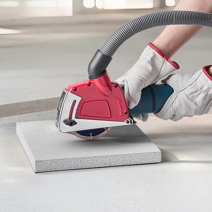 Cutting Dust Shroud for Angle Grinders, Universal 4-5 in Angle Grinder Dust Shroud with 6 Clamping Washers, Adjustable Cutting Depth, Connect to Vacuum Cleaner, for Wood Concrete Wall Stone