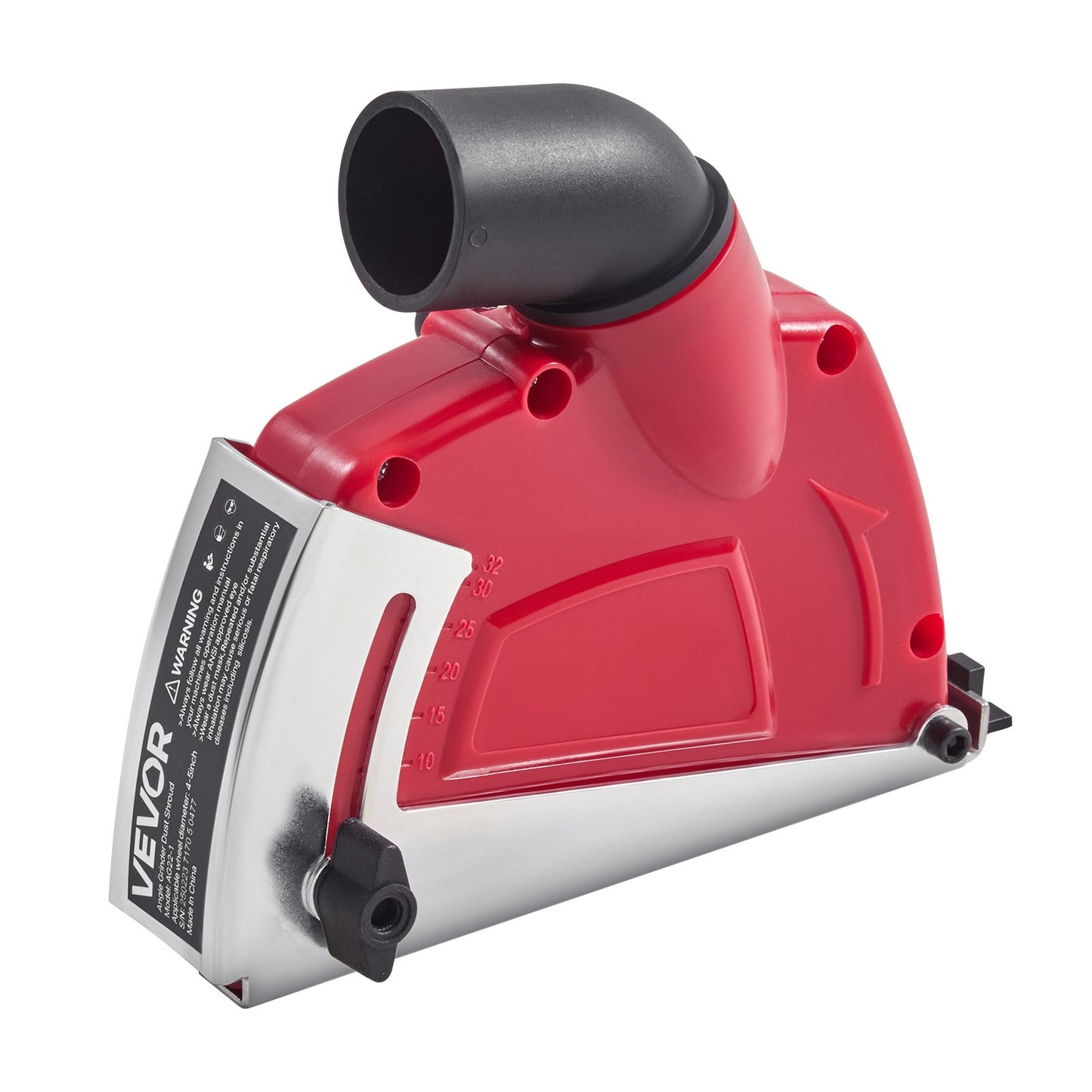 Cutting Dust Shroud for Angle Grinders, Universal 4-5 in Angle Grinder Dust Shroud with 6 Clamping Washers, Adjustable Cutting Depth, Connect to Vacuum Cleaner, for Wood Concrete Wall Stone