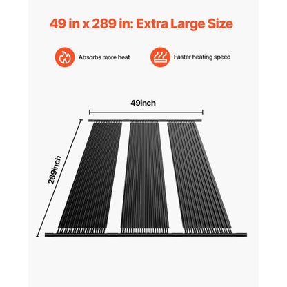 Solar Pool Heater 4 x 24 ft Aboveground &amp; Inground Pool Heating System | EU