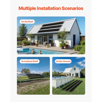 Solar Pool Heater 4 x 24 ft Aboveground &amp; Inground Pool Heating System | EU