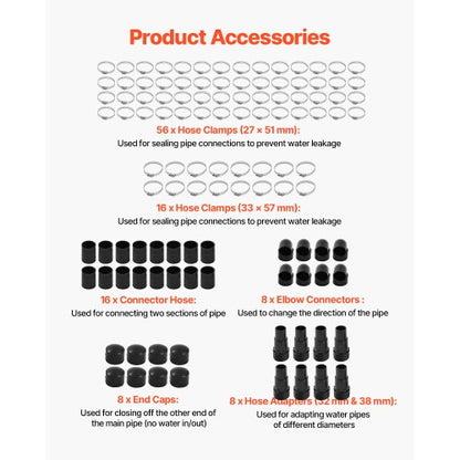 Solar-Poolheizung, 4 x 10 Fuß, oberirdisches Pool-Heizsystem (4 Paneele) | EU
