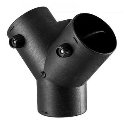 Diesel Heater Connector, 3 inch Diesel Heater Duct Connector Accessories, 3-Way Y Branch Diesels Heaters Air Vent Duct with 2 90° Rotatable Valves, Black Joint Connectors for 2KW 5KW 8KW Heaters