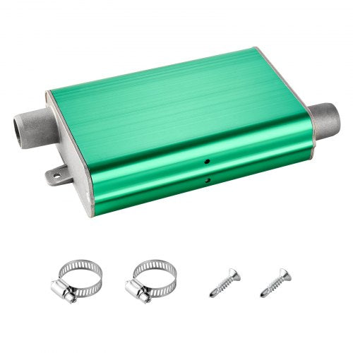 Diesel Heater Muffler, 0.94 inch Diesel Heater Muffler Upgrade, Parking Heaters Mufflers Fit with 2 Clamps and Screws, Aluminum Alloy Parking Heaters Noise Reducer for 2KW 5KW 8KW Heaters