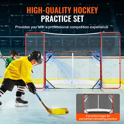 Hockeytor mit Backstop und Zielscheiben Street Outdoor Steel Hockey Net 72
