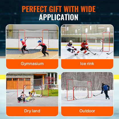 Hockeytor mit Backstop und Zielscheiben Street Outdoor Steel Hockey Net 72