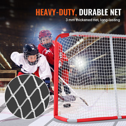 Jugend-Streethockey-Netz, Indoor- und Outdoor-Stahl-Hockey-Tor für Kinder, 137,2 x 111,8 cm