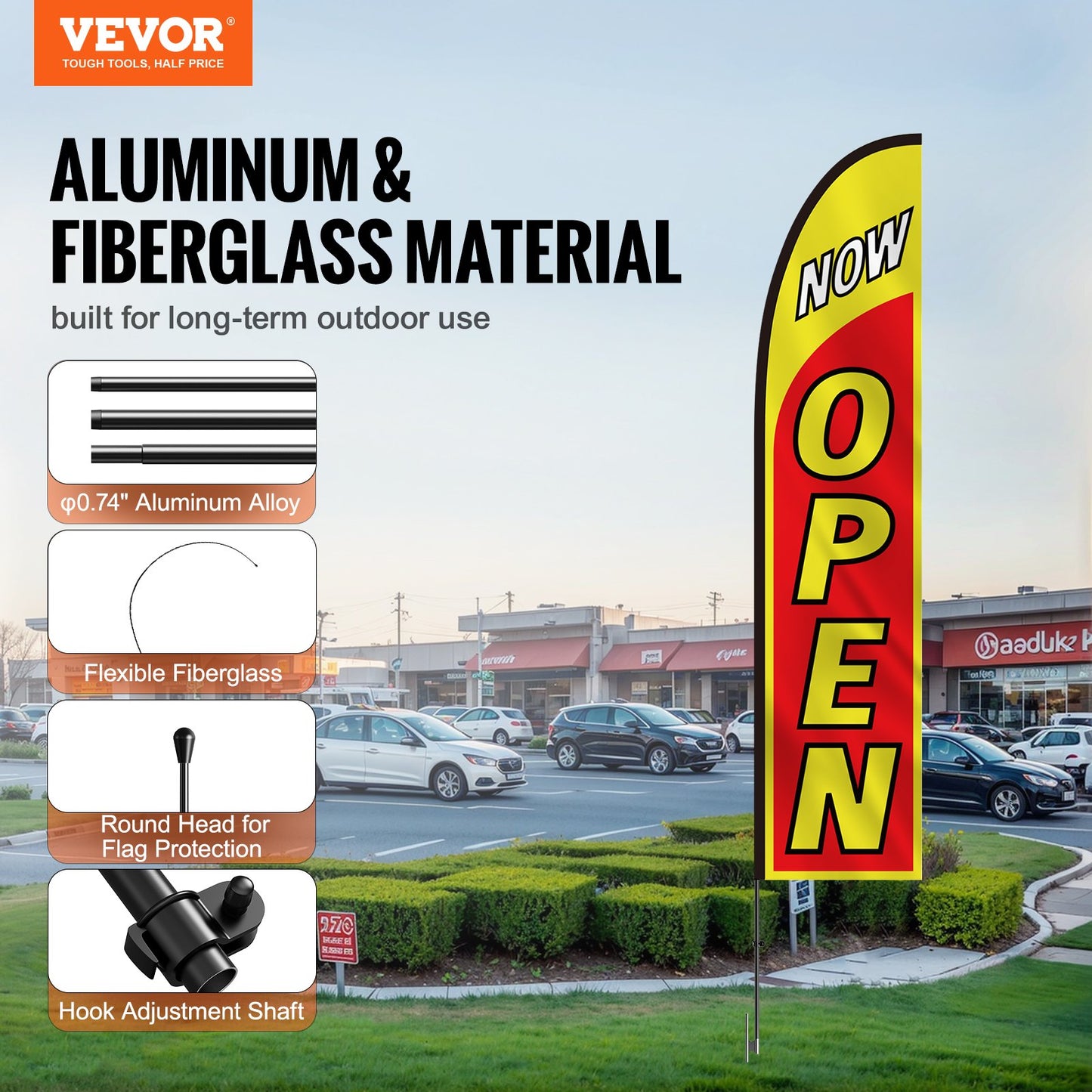 Offene Flaggen für Geschäftswerbungsflaggen für Außenbannerfahnen und -masten