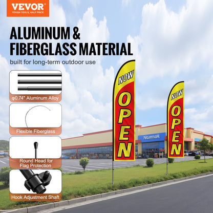 Open Flags for Business Werbefahnen und Masten für den Außenbereich 16,3 FT