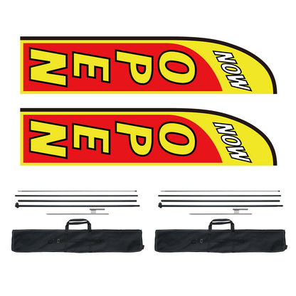 Open Flags for Business Werbefahnen und Masten für den Außenbereich 16,3 FT