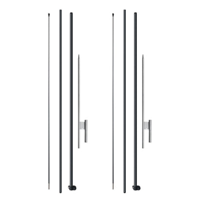 Feather Flag Pole Kit 2-pack Swooper flag pole 12.7 feet with ground stakes