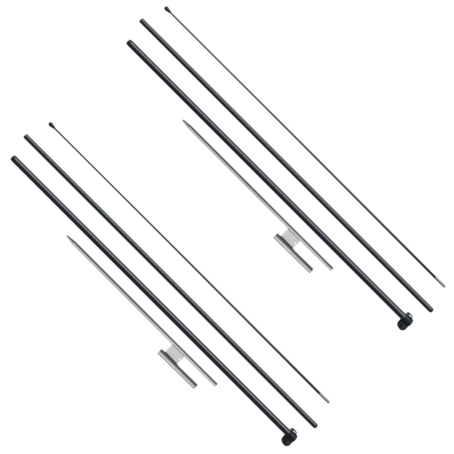 Feather Flag Pole Kit 2-pack Swooper flag pole 12.7 feet with ground stakes