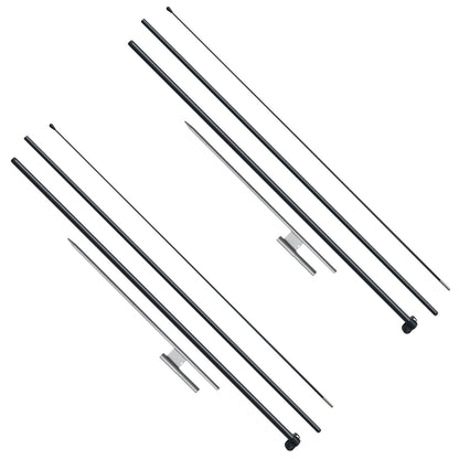 Feather Flag Pole Kit 2-pack Swooper flag pole 12.7 feet with ground stakes