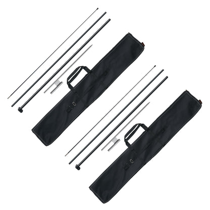 Feather Flag Pole Kit 2-pack Swooper flag pole 12.7 feet with ground stakes