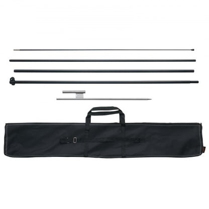 Feather Flag Pole Kit, Swooper Flag Pole Set 16.3 ft, Sign Flag Poles for Business Advertising Flags Outdoor, with A Ground Stake and Carrying Bag (Flag Not Included)