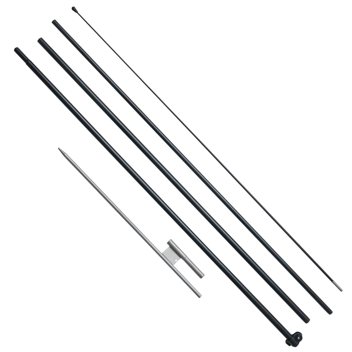 Feather Flag Pole Kit, Swooper Flag Pole Set 16.3 ft, Sign Flag Poles for Business Advertising Flags Outdoor, with A Ground Stake and Carrying Bag (Flag Not Included)