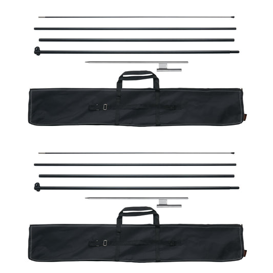 Feather Flag Pole Kit 2-pack Swooper flag pole 16.3 feet with ground stakes