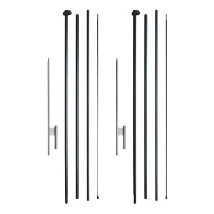 Feather Flag Pole Kit 2-pack Swooper flag pole 16.3 feet with ground stakes