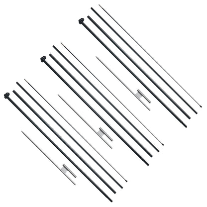 Feather Flag Pole Kit 3-pack Swooper flag pole 16.3 feet with ground stakes