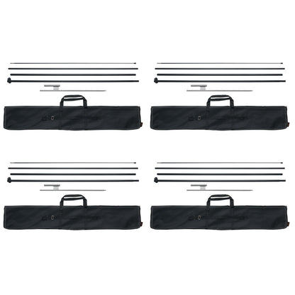 Fjäder flaggstångssats 4-pack Swooper flaggstång 16,3 fot med markinsatser