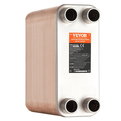 100 plattvärmeväxlare 4*1-1/4" MNPT-portar 5"x 12" lödda 316L St. Stål