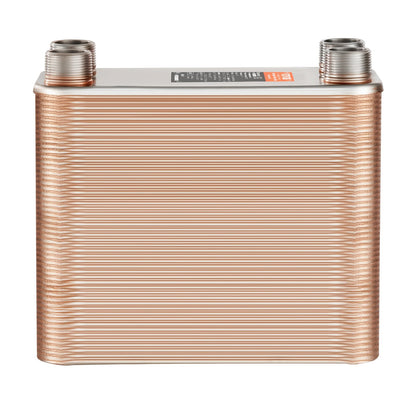 100 plattvärmeväxlare 4*1-1/4" MNPT-portar 5"x 12" lödda 316L St. Stål