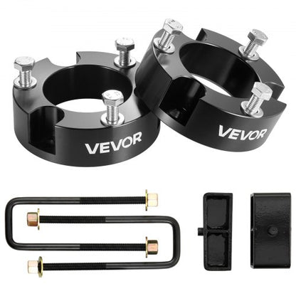 3 Inch Front and 2 Inch Rear Leveling Lift Kit for 2005-2021, 2022, 2023 Toyota Tacoma 2WD/4WD, Chassis Level Kit with 2 Front Strut Spacers, 2 Rear Lift Blocks, 4 U-Bolts, Suspension Level Kit