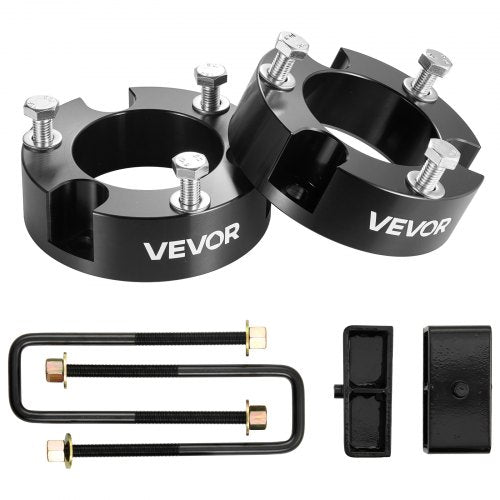 3 Inch Front and 2 Inch Rear Leveling Lift Kit for 2005-2021, 2022, 2023 Toyota Tacoma 2WD/4WD, Chassis Level Kit with 2 Front Strut Spacers, 2 Rear Lift Blocks, 4 U-Bolts, Suspension Level Kit