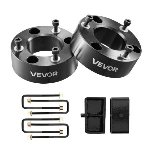 3 Inch Front and 2 Inch Rear Leveling Lift Kit for 2007-2023 Silverado 1500 2WD/4WD, 2007-2023 Sierra 1500 2WD/4WD, Chassis Level Kit with 2 Front Strut Spacers, 2 Rear Lift Blocks, 2 U-Bolts