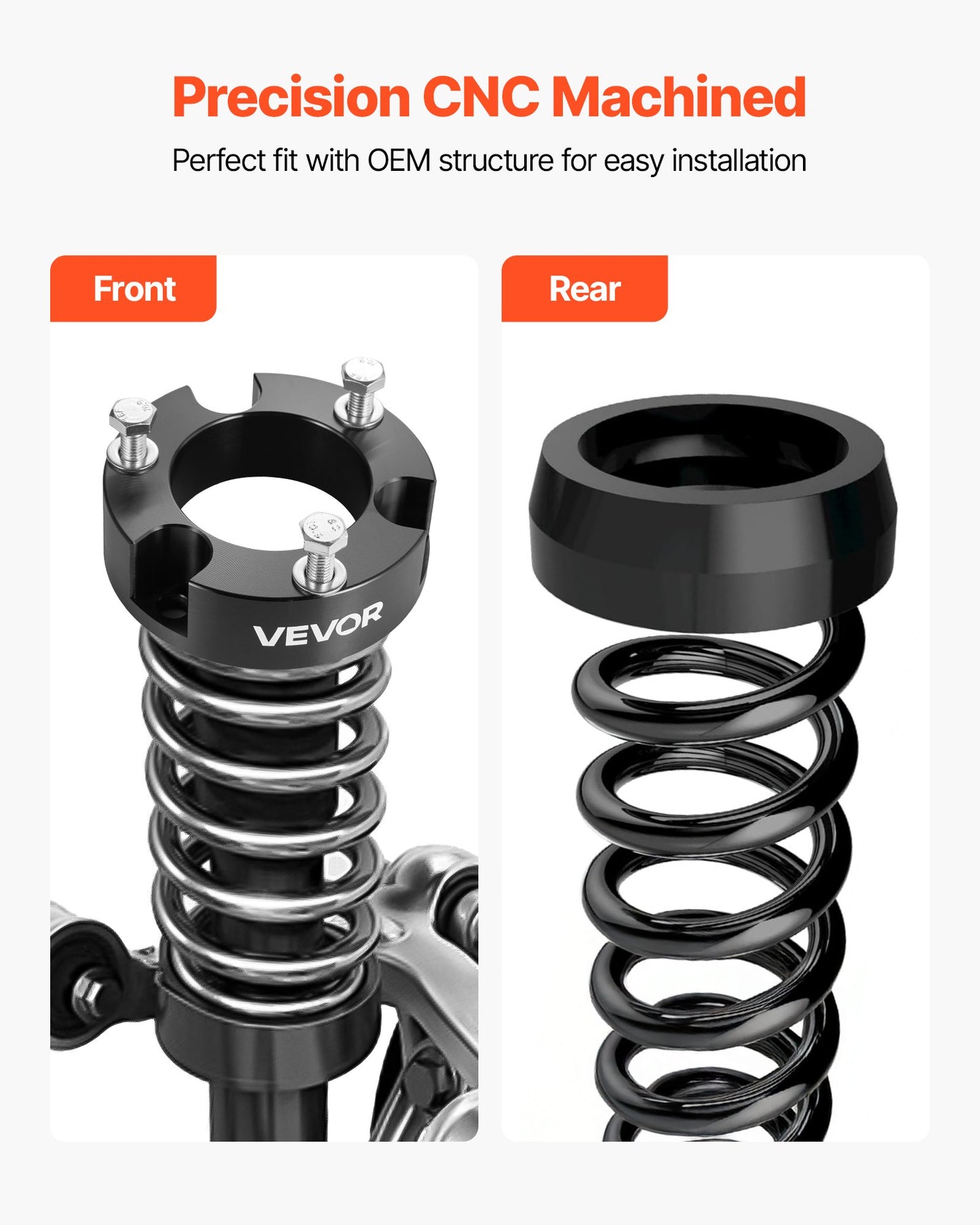 3 Inch Front and 2 Inch Rear Leveling Lift Kit for 2003-2022 Toyota 4Runner 2WD/4WD, 2007-2015 Toyota FJ Cruiser 2WD/4WD, Chassis Level Kit with 2 Bottom Strut Spacers and 2 Coil Spring Spacers