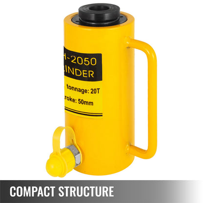 20T 2Inch Hydraulic Cylinder Jack Hollow Single Acting Hydraulic Ram Cylinder 50mm Hydraulic Lifting Cylinders (20T 2Inch Hollow)