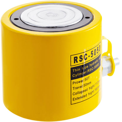 50 Ton Solid Hydraulic Cylinder Jack 2" 50mm Stroke Single Acting Pump