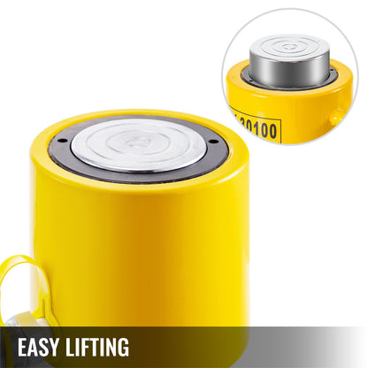 50 Ton Solid Hydraulic Cylinder Jack 2" 50mm Stroke Single Acting Pump