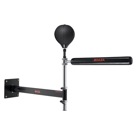 Wall Mount Boxing Spinning Bar, Spinning Bar with Punching Ball, Adjustable Boxing Speed Trainer, Reflex Boxing Bar with Gloves, Boxing Training Equipment for Kickboxing, MMA, Fitness