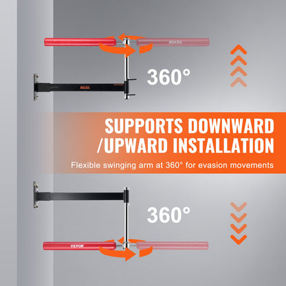 Box-Spinning-Stange zur Wandmontage, verstellbare Punching-Spinning-Stange, Box-Geschwindigkeitstrainer mit Handschuhen, rote Reflex-Boxstange, Box-Trainingsgerät für Kickboxen, MMA, Stressabbau und Fitness