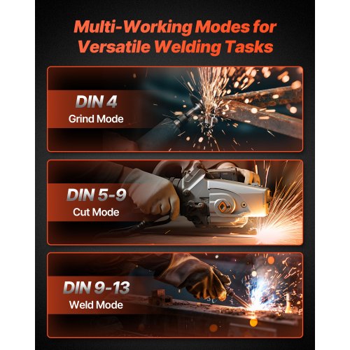 svetshjälm automatisk nedbländning, 100 x 95 mm svetshuva i äkta färg, 1/1/1/1 soldriven svetsmask med 4 ljusbågssensorer, bred skugga 4/5-9/9-13 för TIG MIG ARC-svetsning, slipning, skärning - METIS-serien |  EU